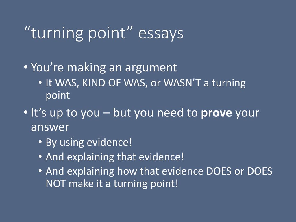 turning point essays