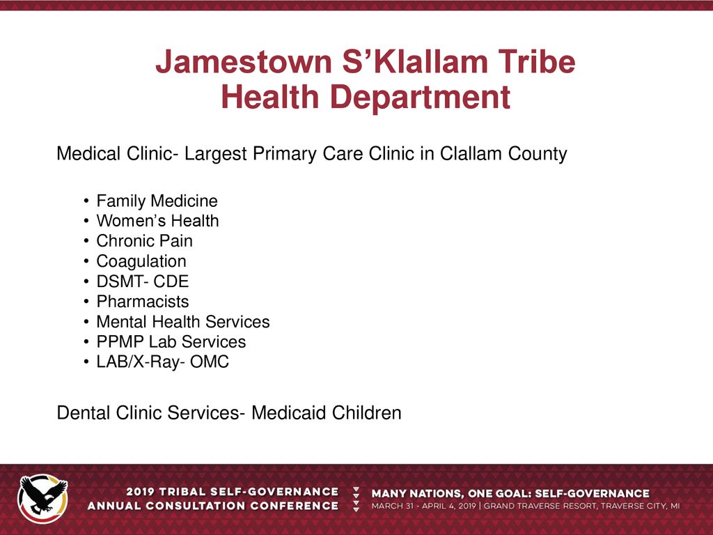 Jamestown S’Klallam Tribe Health Department