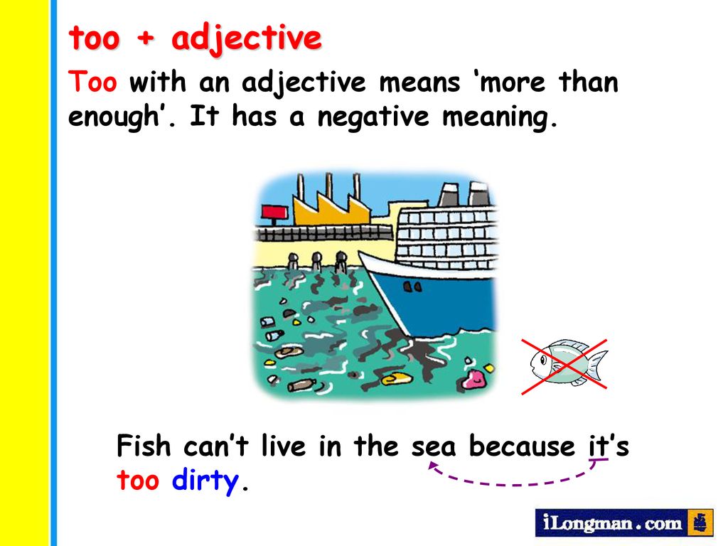 Primary Longman Elect 6A Chapter 3 too + adjective. - ppt download
