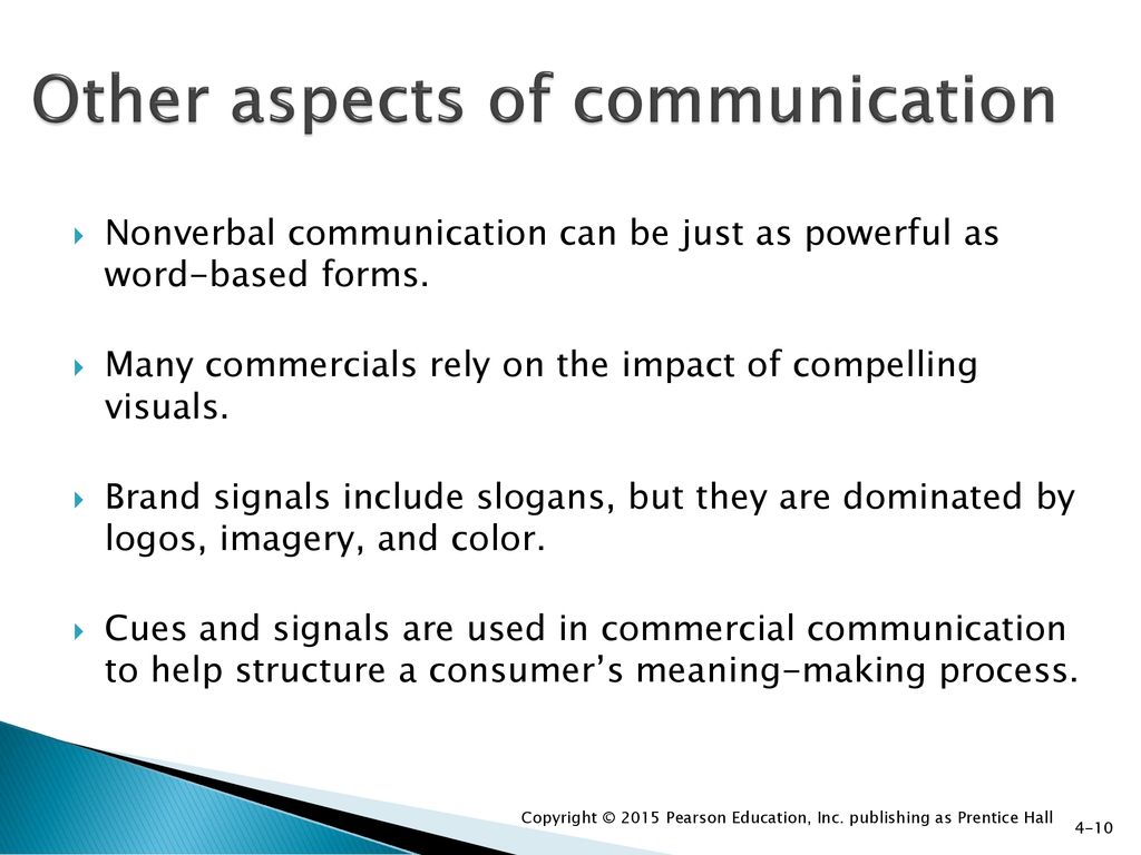 Other aspects of communication