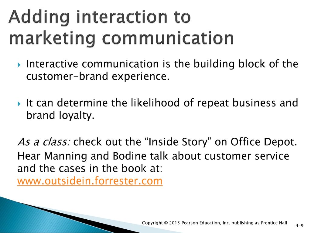 Adding interaction to marketing communication