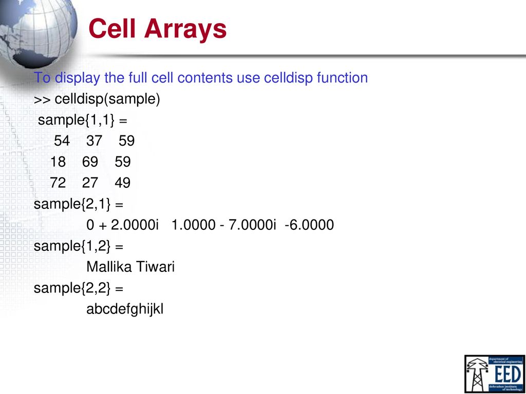 MATLAB Vectors & Matrices - ppt download