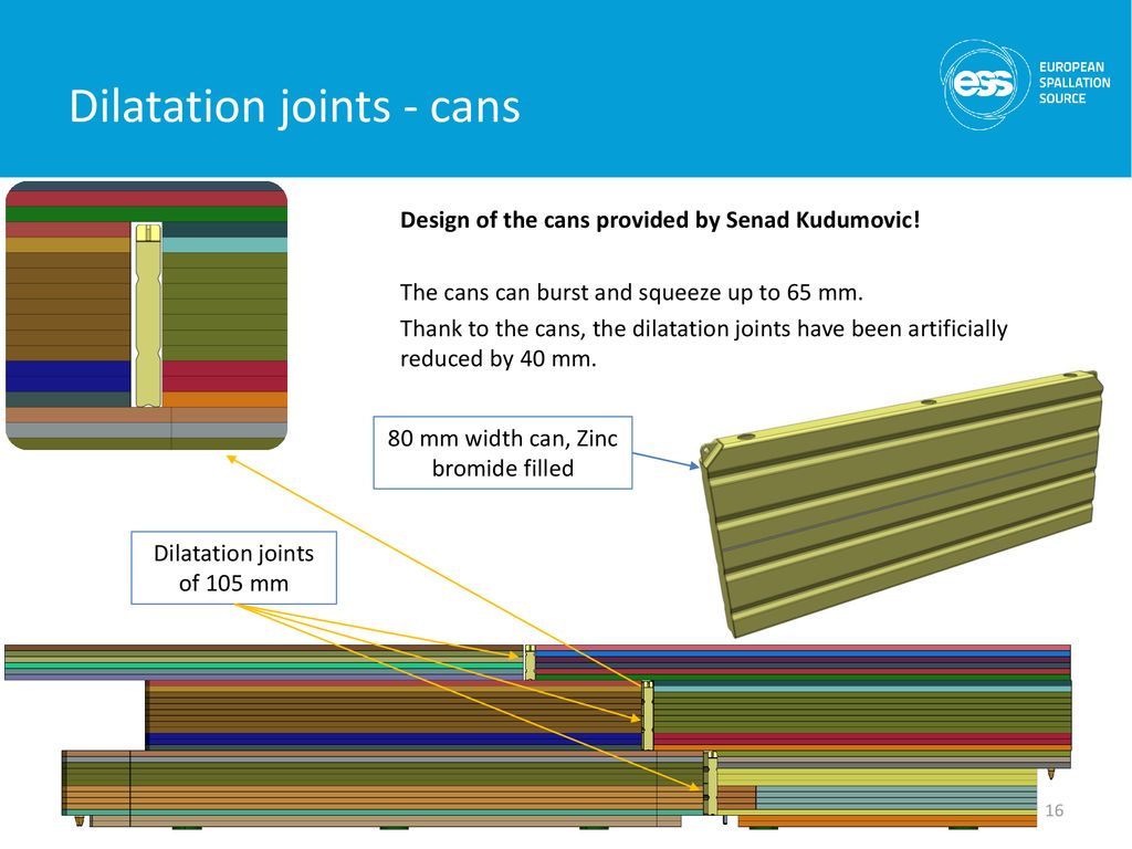 Dilatation joints - cans