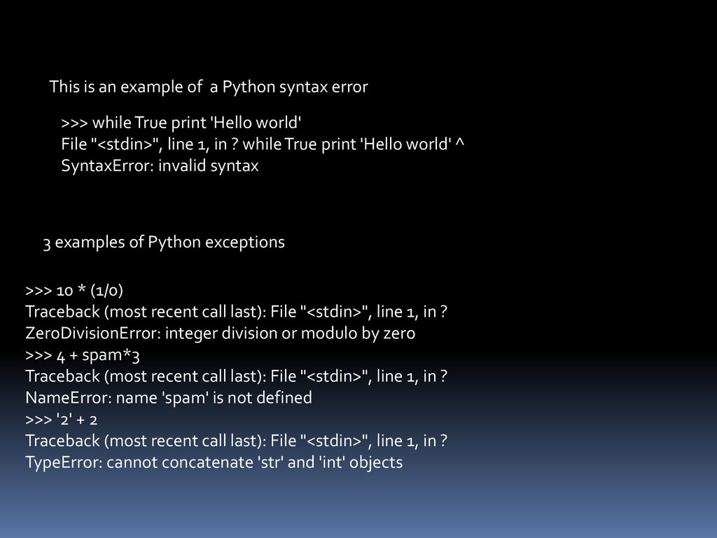 By ryan christen errors and exceptions ppt download