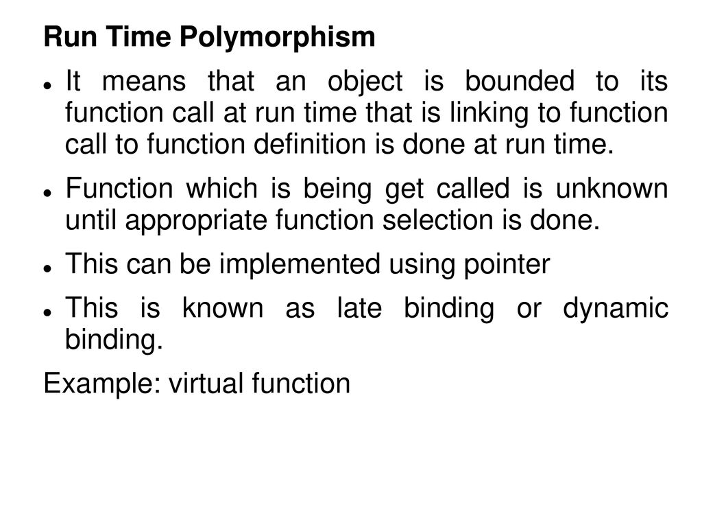Chapter 6 Polymorphism. - ppt download