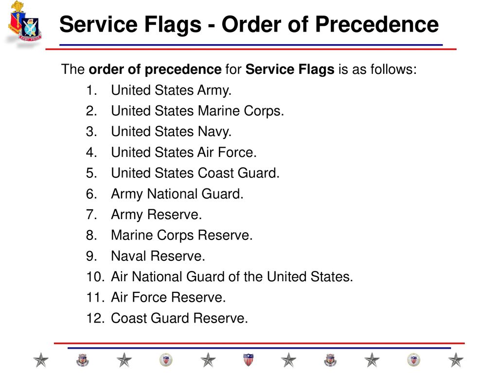 Service Flags - Order of Precedence