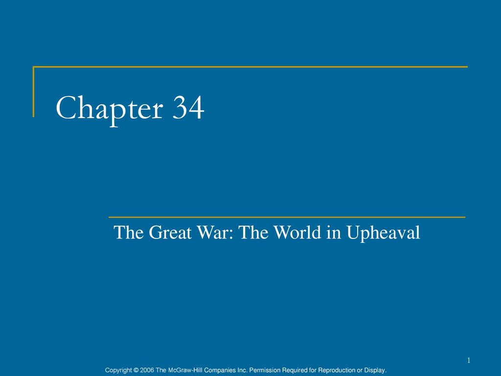 The Great War The World in Upheaval ppt download