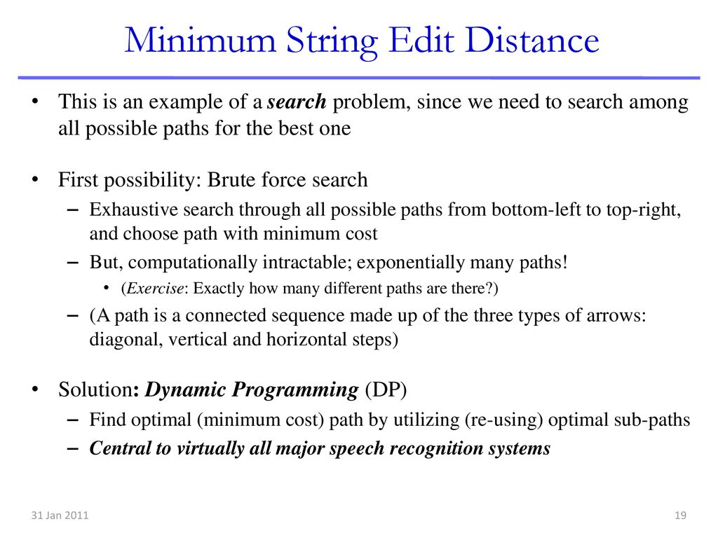 Minimum String Edit Distance