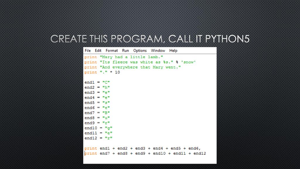 PYTHON LESSON 5 Mr. Kalmes. - ppt download