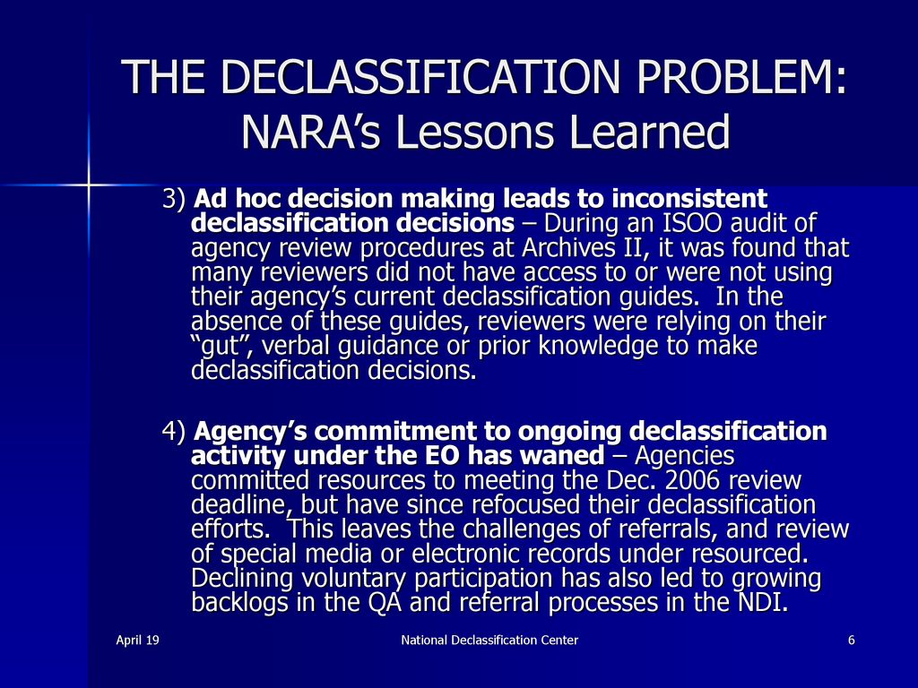 National Declassification Center - Ppt Download