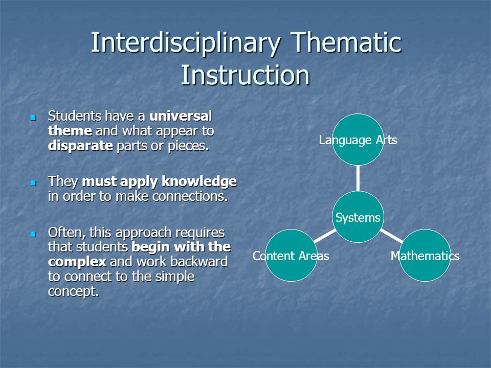 Interdisciplinary Thematic Instruction