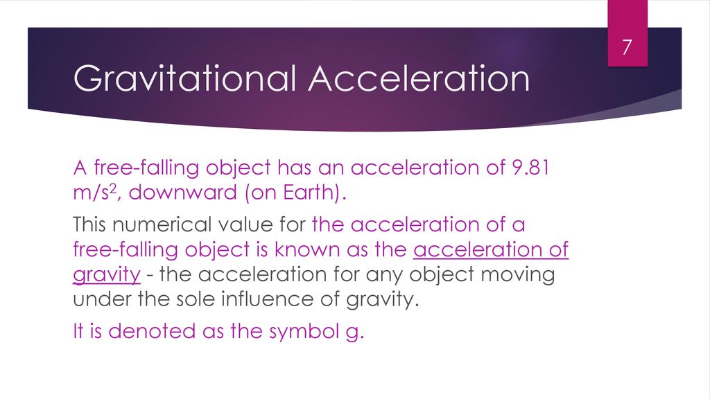 Free Fall Acceleration - ppt download