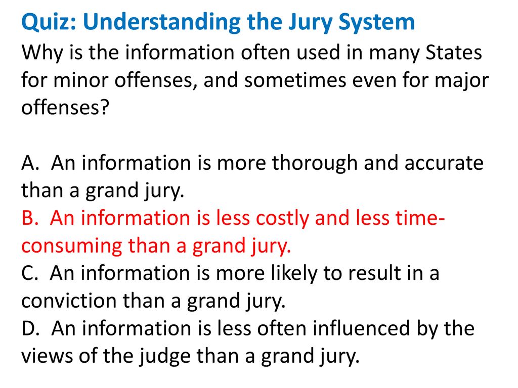 Quiz: Understanding the Jury System