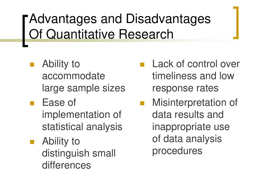 advantages and disadvantages of quantitative research