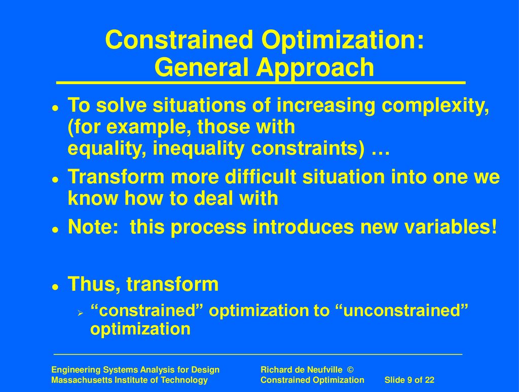 Constrained Optimization – Part 1 - Ppt Download