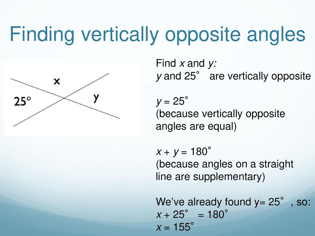 difference between vertical and opposite angles