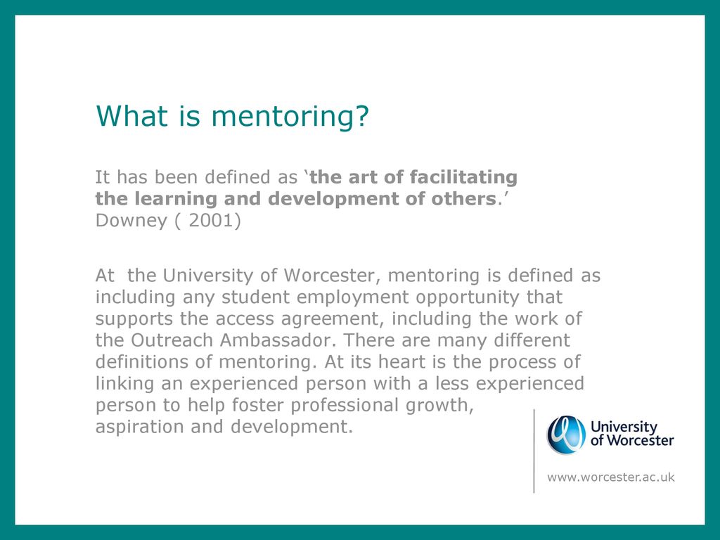 Sindsro binde underviser What is mentoring? - ppt download