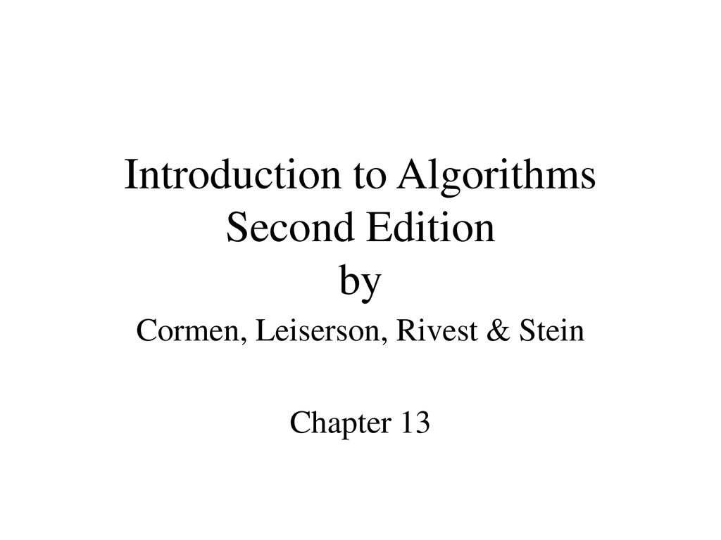 Introduction to algorithms second edition by ppt download
