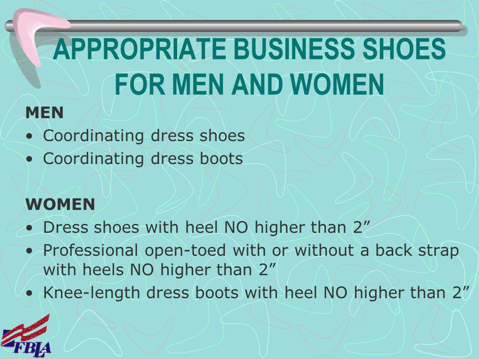 APPROPRIATE BUSINESS SHOES FOR MEN AND WOMEN