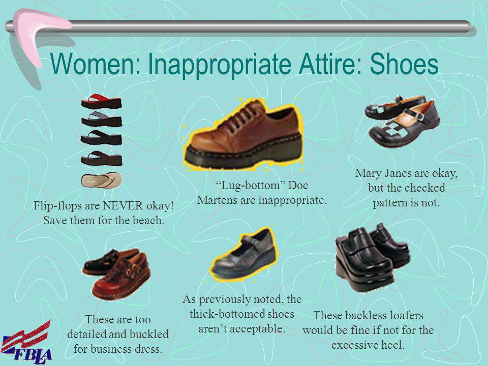 Women: Inappropriate Attire: Shoes