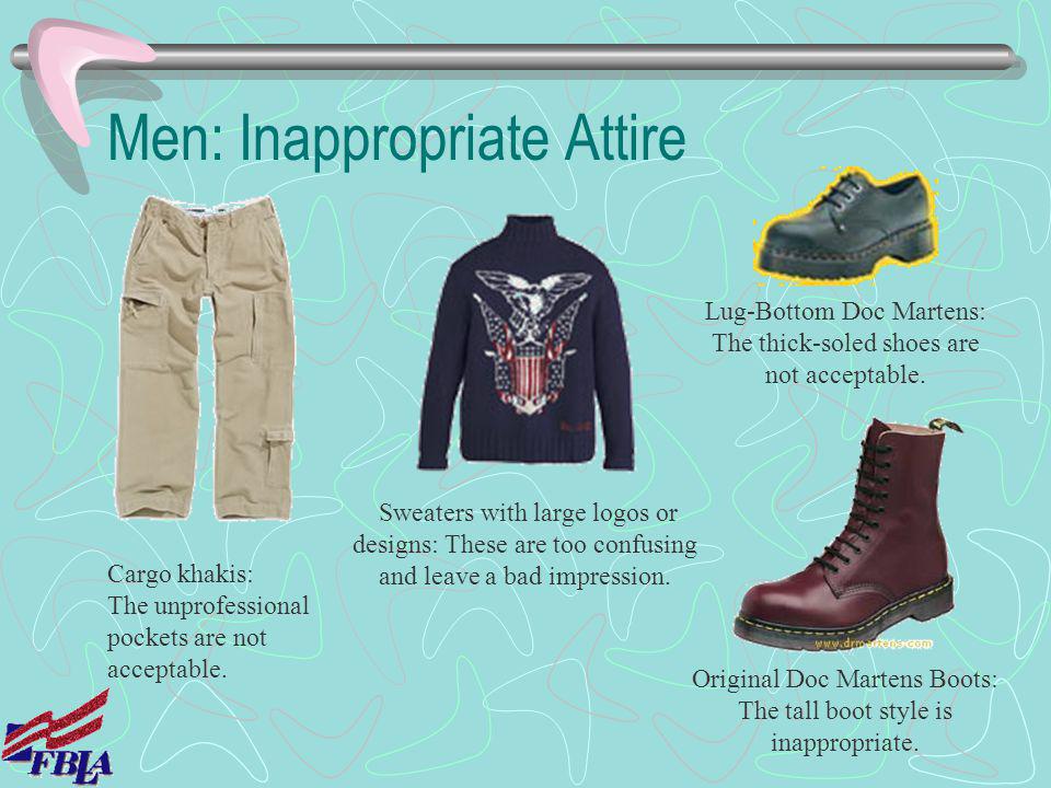 Men: Inappropriate Attire