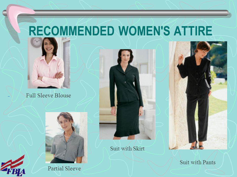 RECOMMENDED WOMEN S ATTIRE