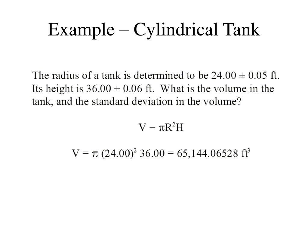 Example – Cylindrical Tank