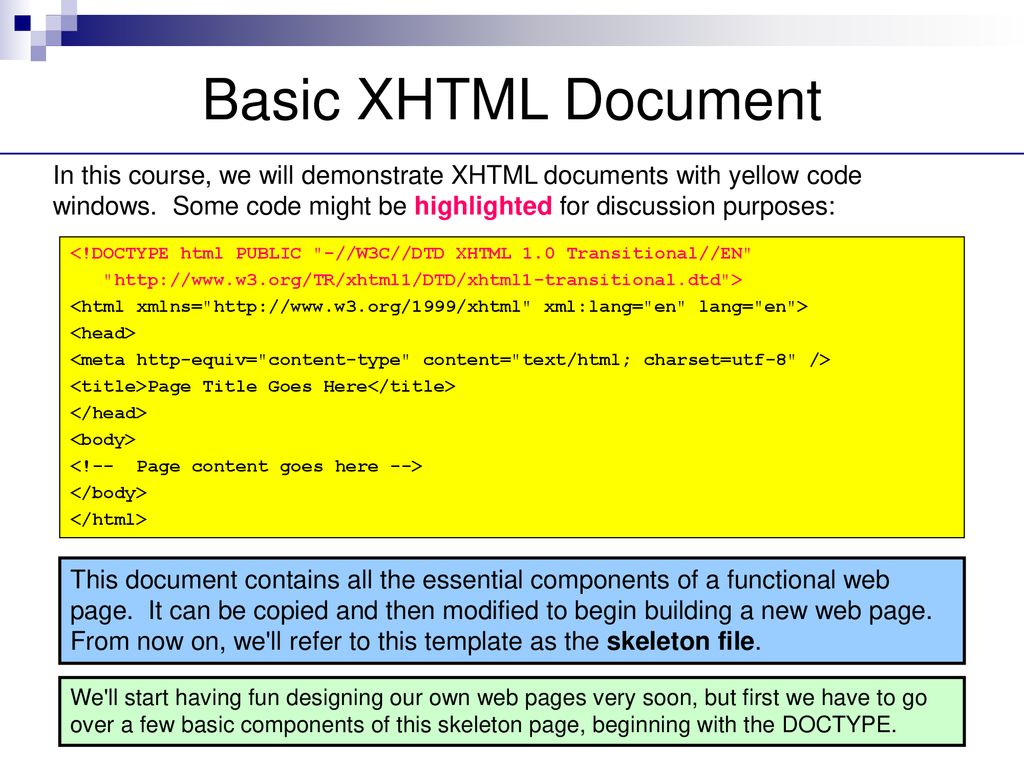 XHTML Basics. - ppt download