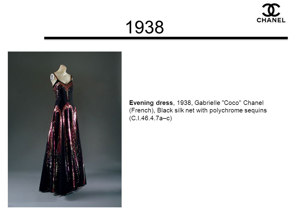 Chanel evening gown (1938)  Coco Chanel #CocoChanel #ChanelModes
