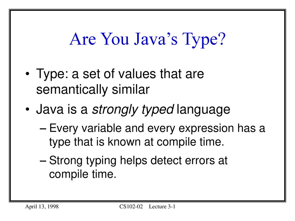 Java’s Central Casting - ppt download