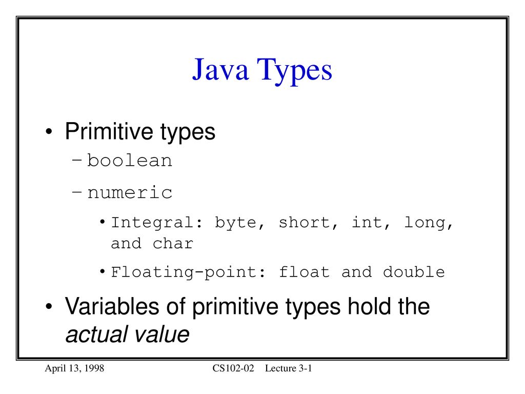 Java’s Central Casting - ppt download