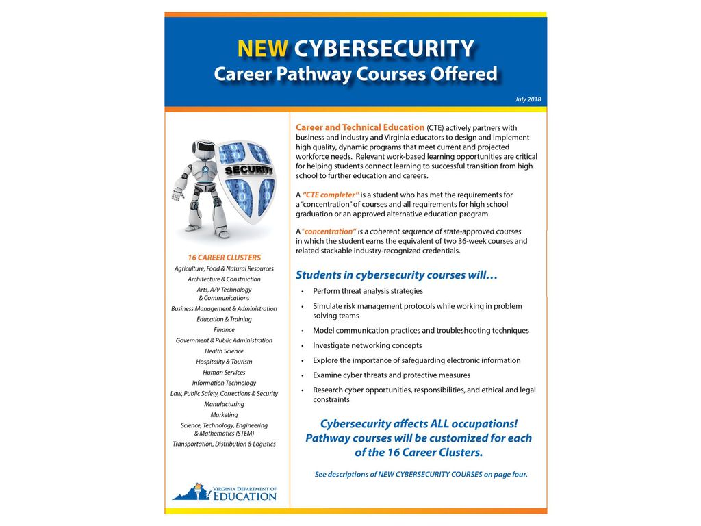 Virginia—Leading the Way in Cybersecurity Education and Pathways - ppt
