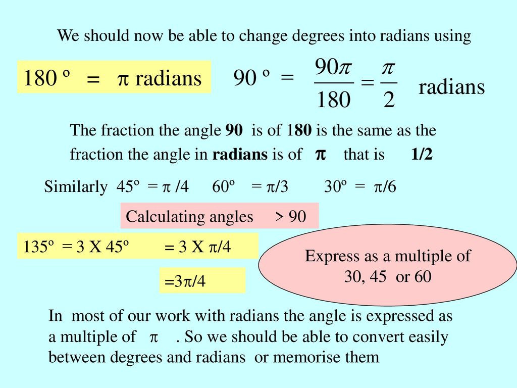 Trigonometry Radian Measure Ppt Download