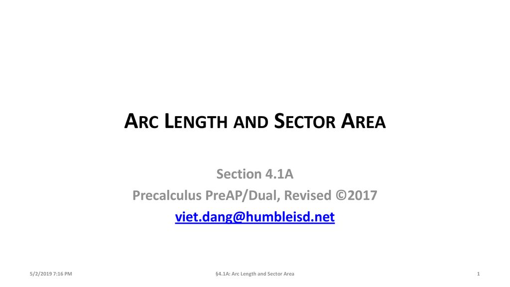 Arc Length And Sector Area Pdf Kuta Software