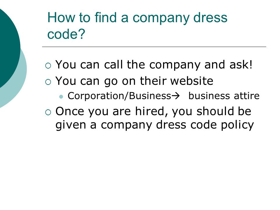 How to find a company dress code
