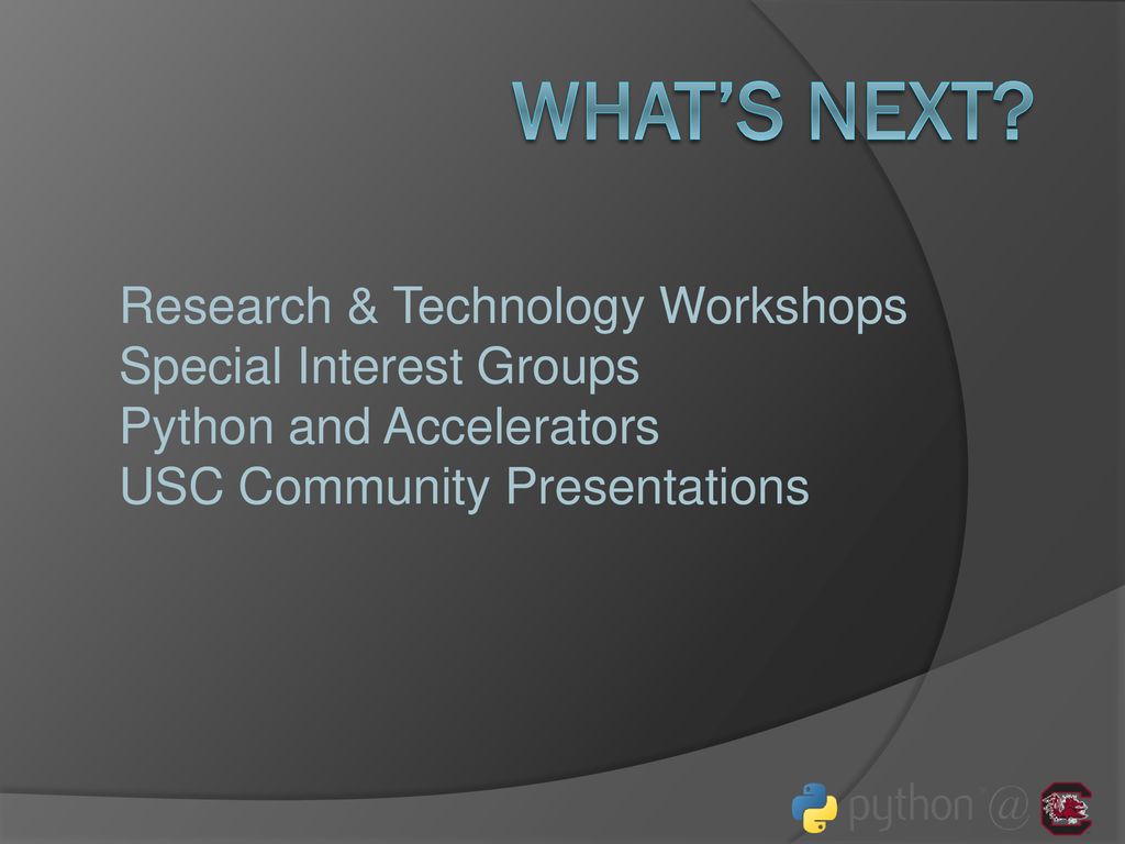 Python Users Group University of South Carolina - ppt download