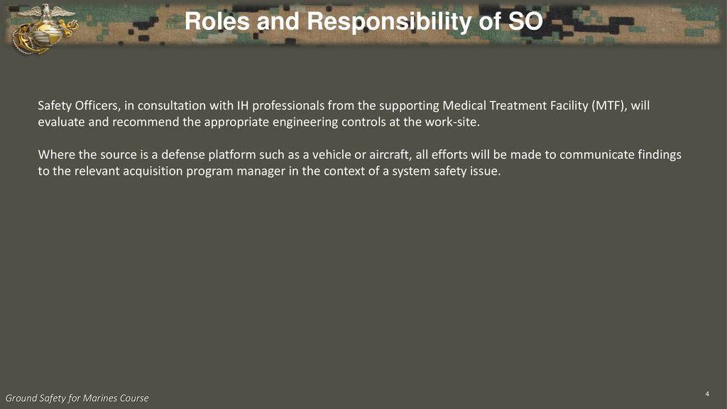 Role And Responsibilities Of Safety Officers - Ppt Download