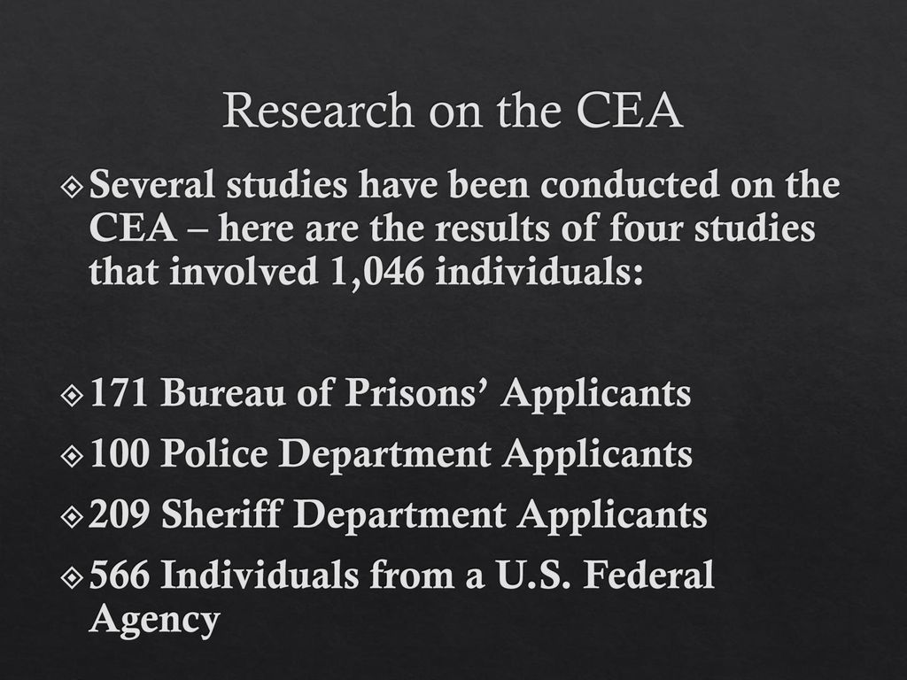 CEA®: The Computer Employment Application ppt download