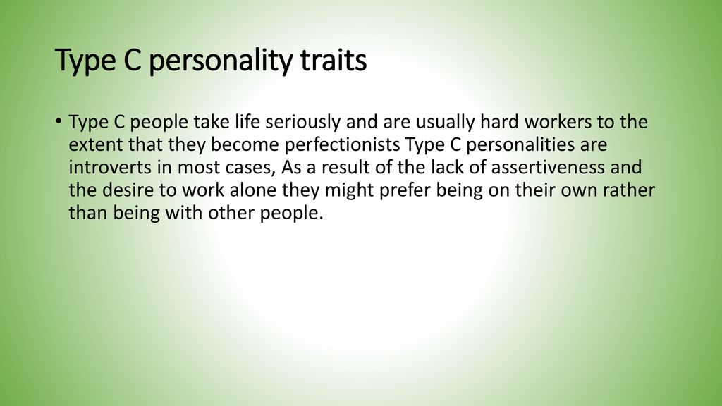 Type a personality traits