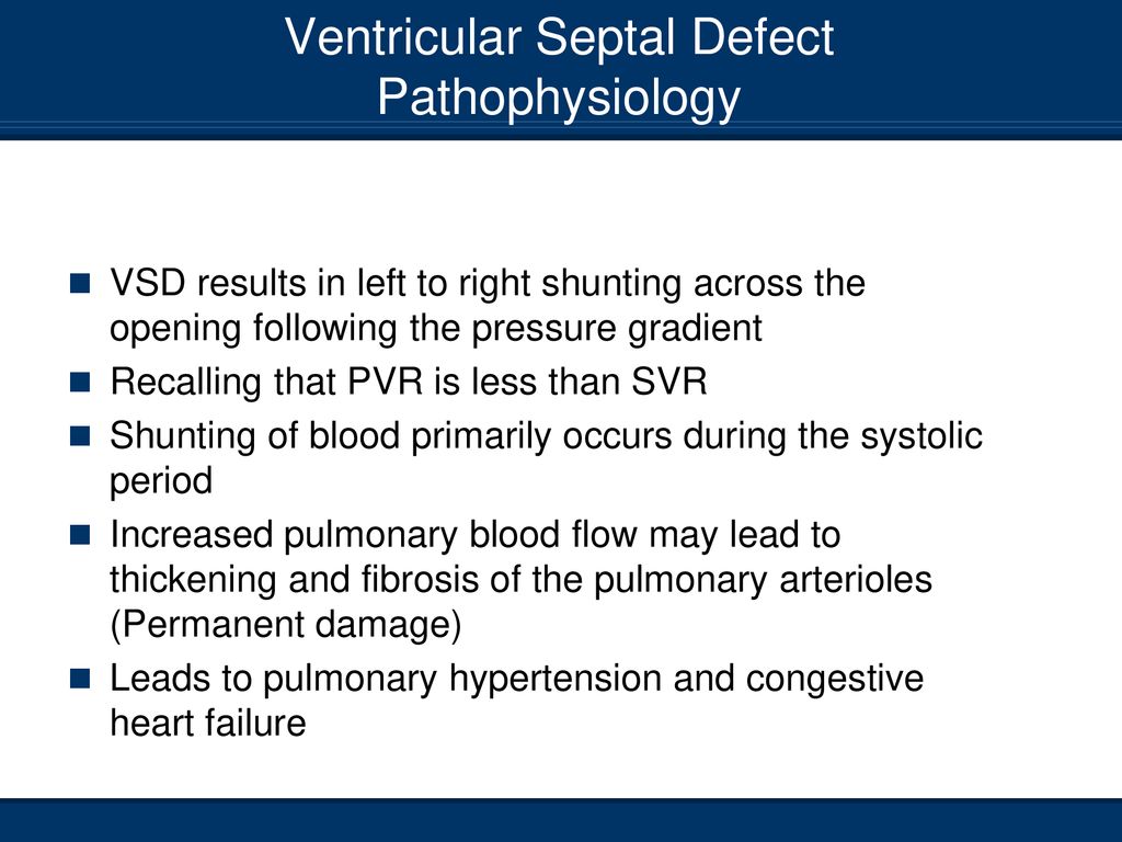Pathophysiology Of Ventricular Septal Defect In Flow Chart
