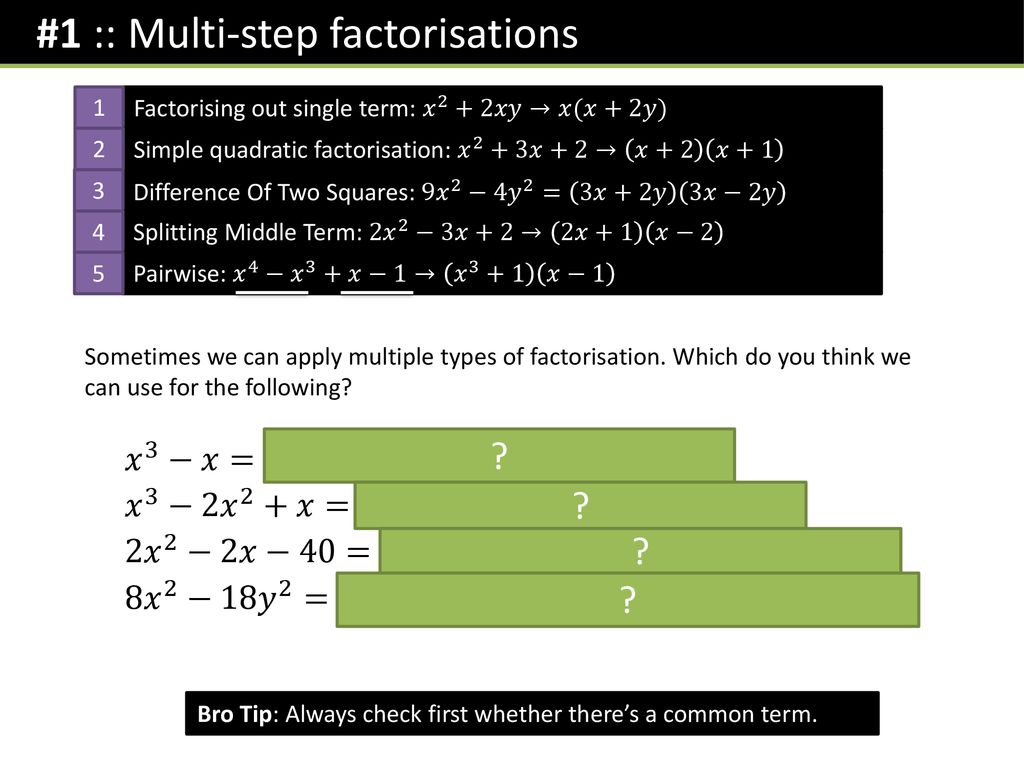 Igcse Fm Factorisation Ppt Download