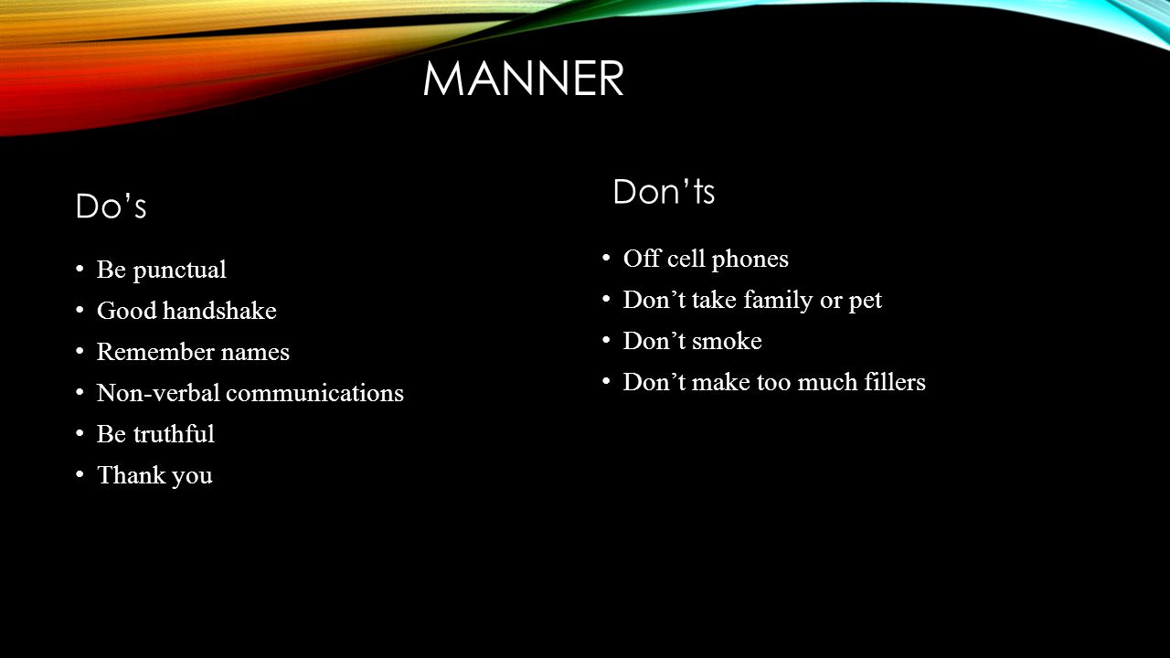 dos and donts in job interview ppt video online download do s and don ts of interviews