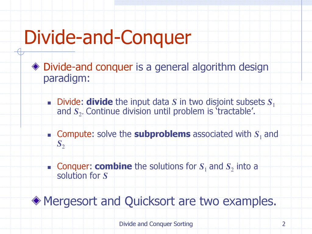 Divide & Conquer Sorting - ppt download