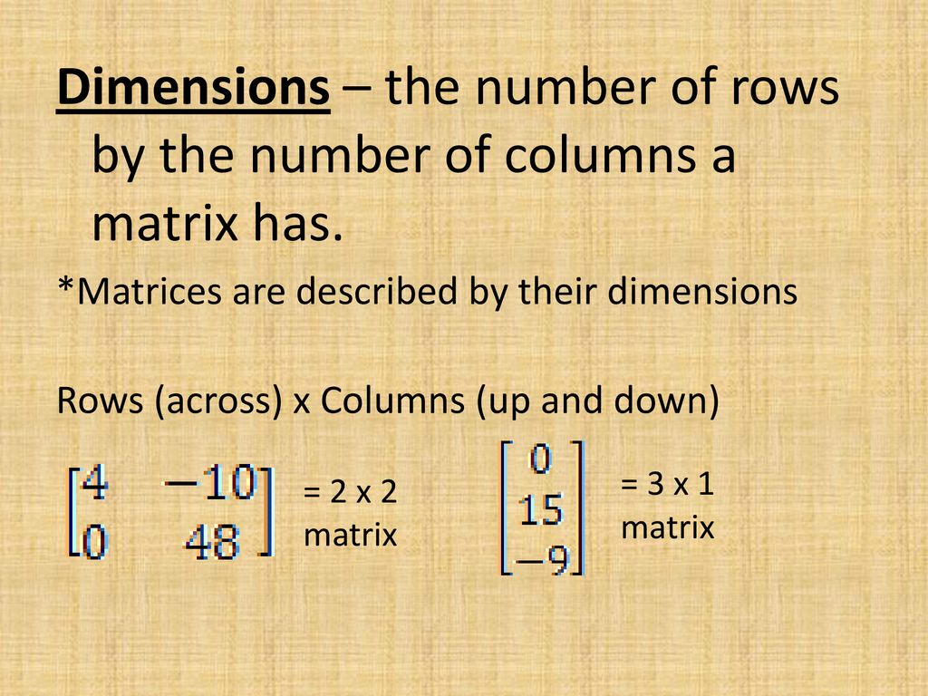 Matrices ppt download