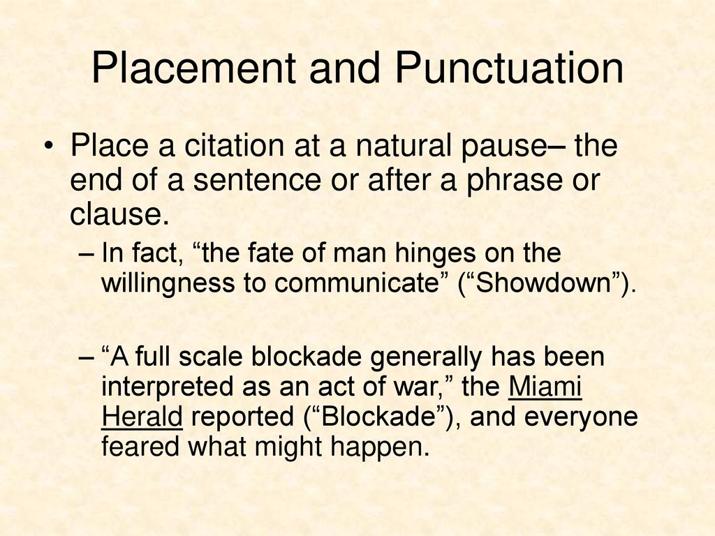 Internal Citations Mla Format Ppt Download