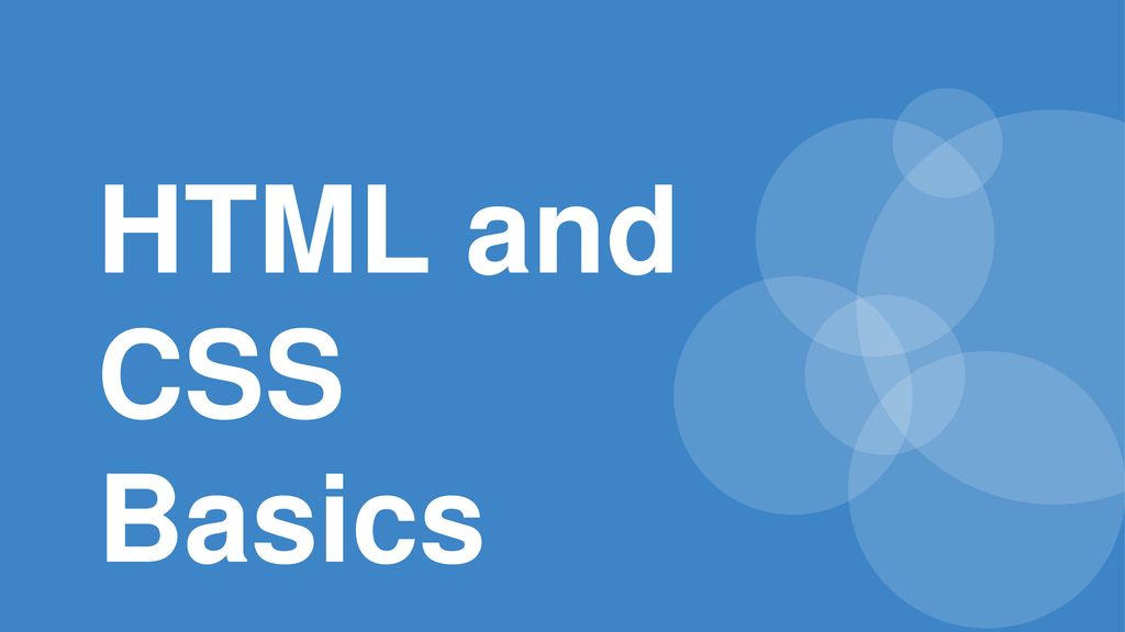 HTML and CSS Basics. - ppt download