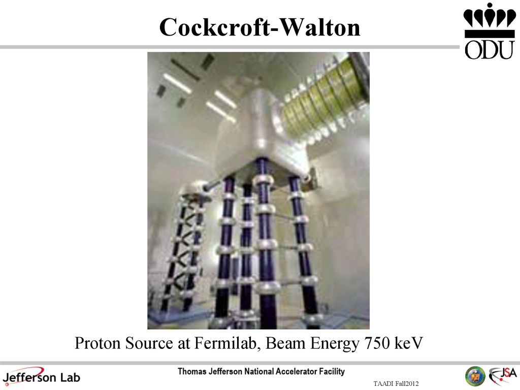 Cockcroft-Walton Proton Source at Fermilab, Beam Energy 750 keV