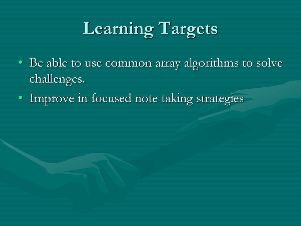 Common array algorithms ppt download