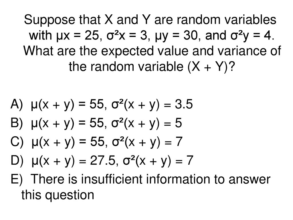 More On Random Variables Ppt Download