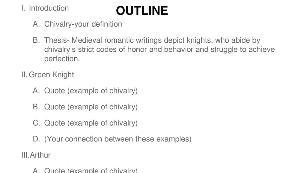 definition essay outline sample